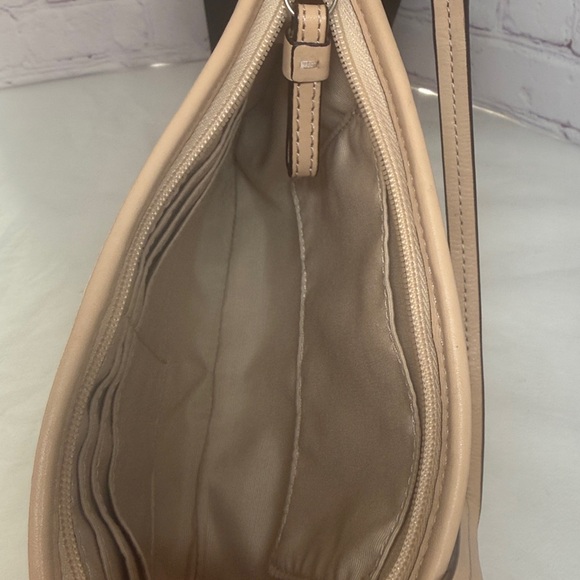 Coach Metallic Pouchette Small Shoulder Bag Wristlet Tan Leather Trim - Picture 9 of 16